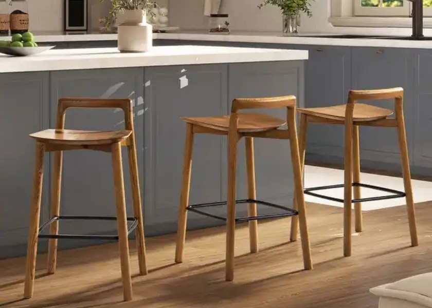 Kursi Dapur Mini Bar Cantik Bahan Kayu Minimalis